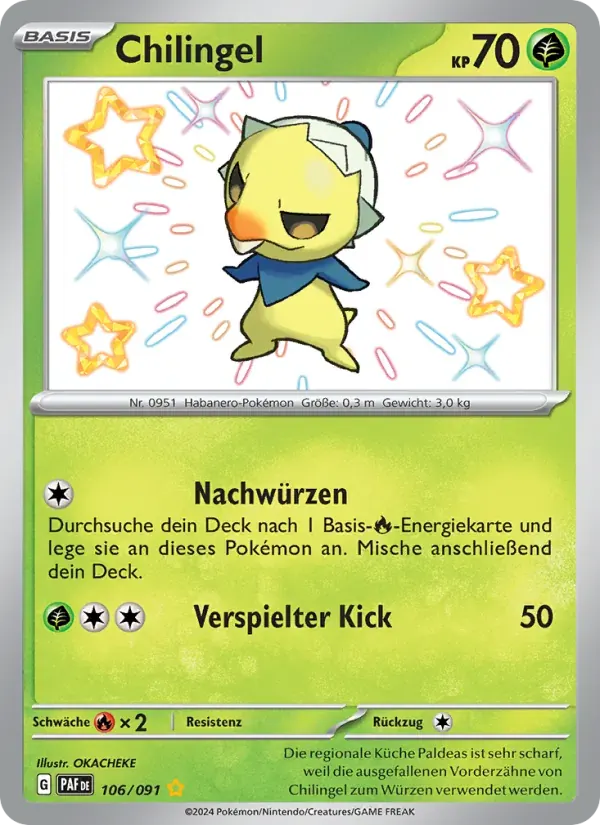 Chilingel — Paldeas Schicksale 106 German Pokémon card