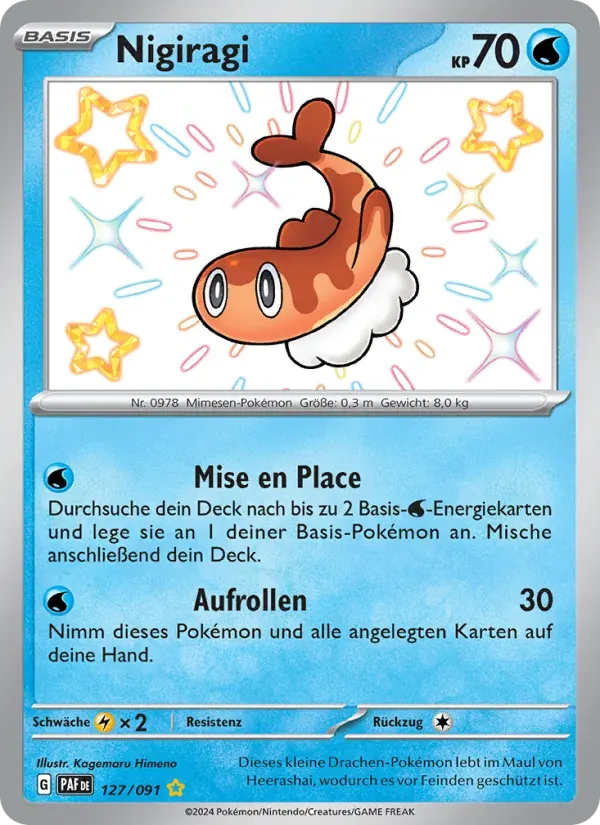Nigiragi — Paldeas Schicksale 127 German Pokémon card