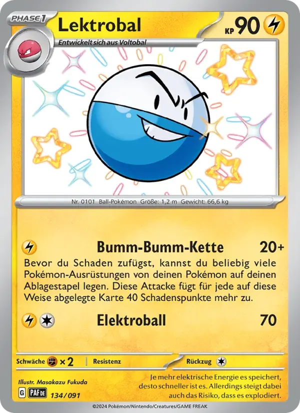Lektrobal — Paldeas Schicksale 134 German Pokémon card