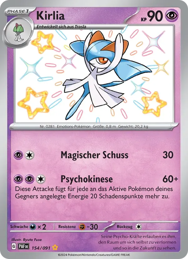 Kirlia — Paldeas Schicksale 154 German Pokémon card