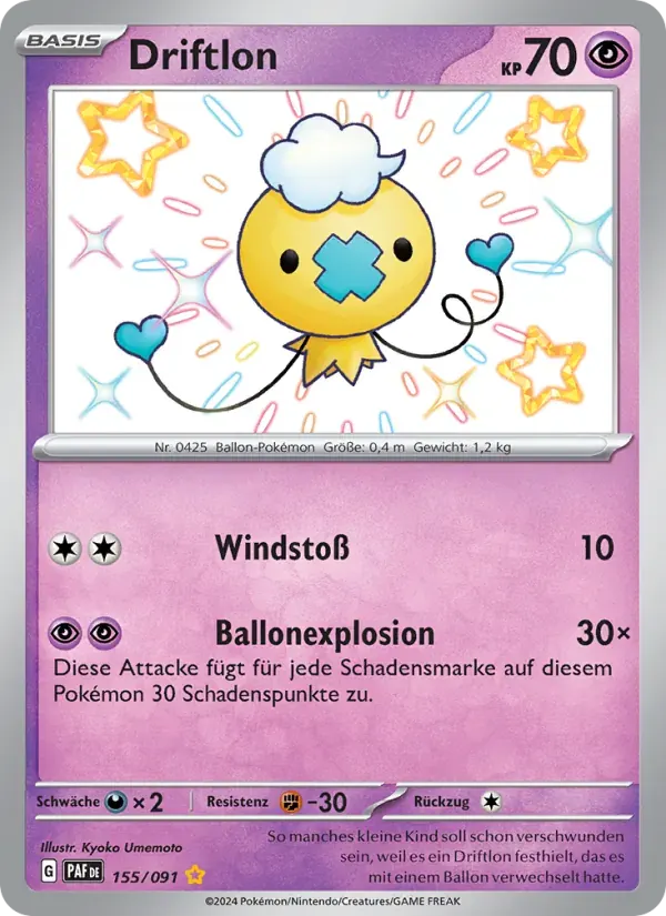 Driftlon — Paldeas Schicksale 155 German Pokémon card