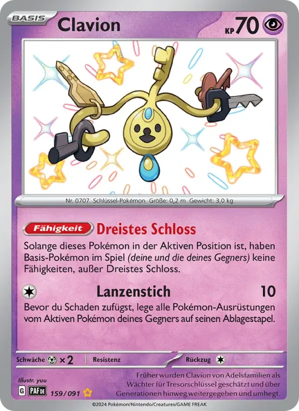 Clavion — Paldeas Schicksale 159 German Pokémon card