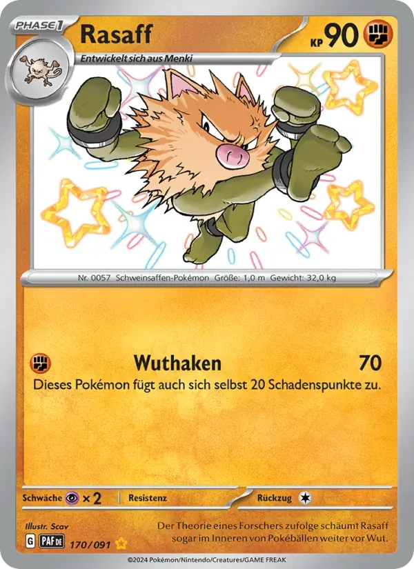 Rasaff — Paldeas Schicksale 170 German Pokémon card