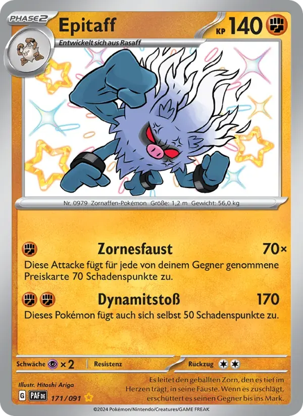 Epitaff — Paldeas Schicksale 171 German Pokémon card