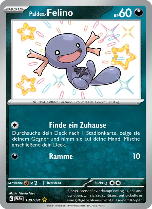 Paldea-Felino — Paldeas Schicksale 180 German Pokémon card