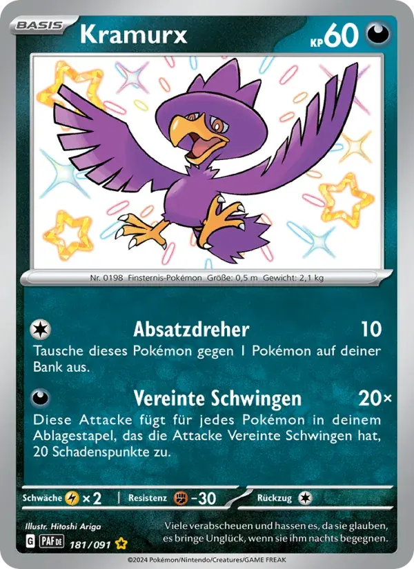 Kramurx — Paldeas Schicksale 181 German Pokémon card