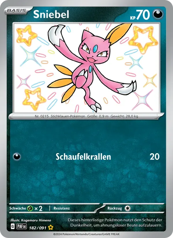 Sniebel — Paldeas Schicksale 182 German Pokémon card