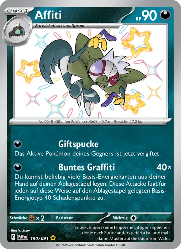 Affiti — Paldeas Schicksale 190 German Pokémon card
