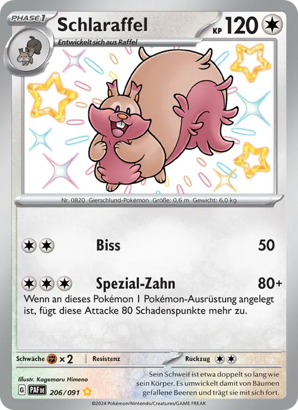 Schlaraffel — Paldeas Schicksale 206 German Pokémon card