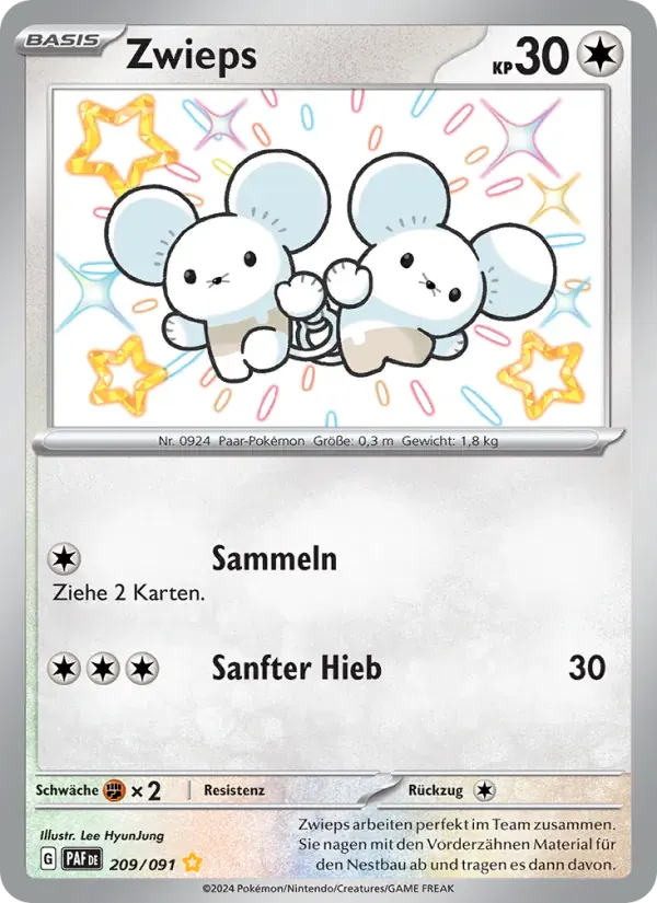 Zwieps — Paldeas Schicksale 209 German Pokémon card