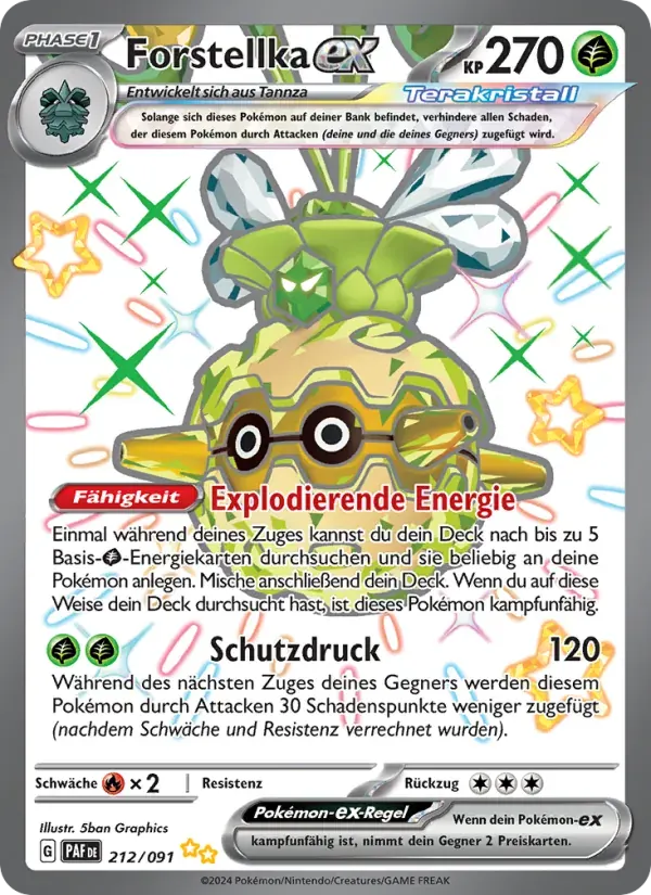 Forstellka-ex — Paldeas Schicksale 212 German Pokémon card