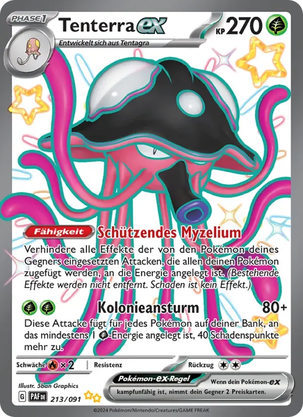 Tenterra-ex — Paldeas Schicksale 213 German Pokémon card