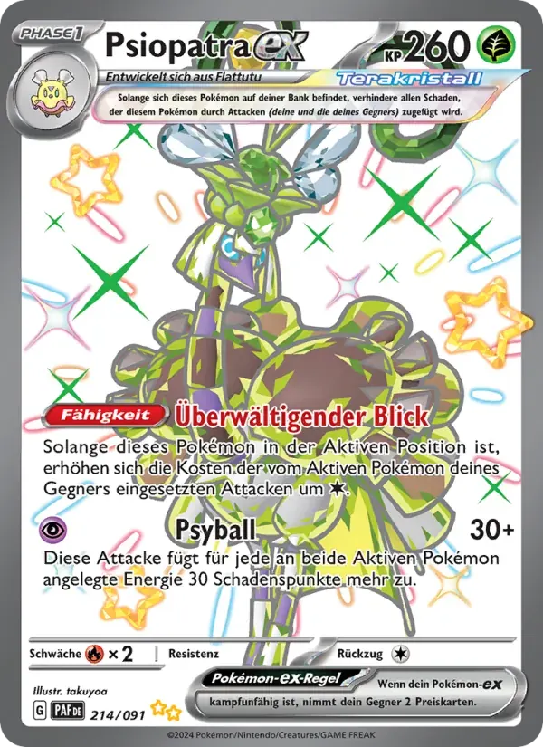 Psiopatra-ex — Paldeas Schicksale 214 German Pokémon card