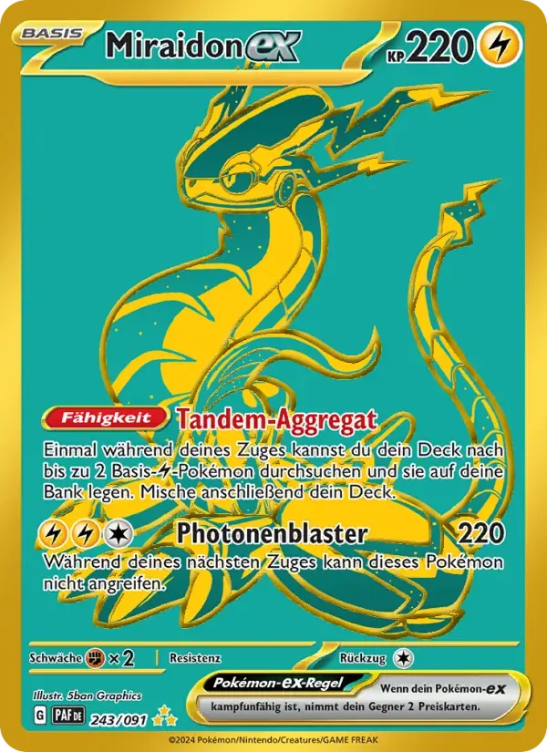 Miraidon-ex — Paldeas Schicksale 243 German Pokémon card