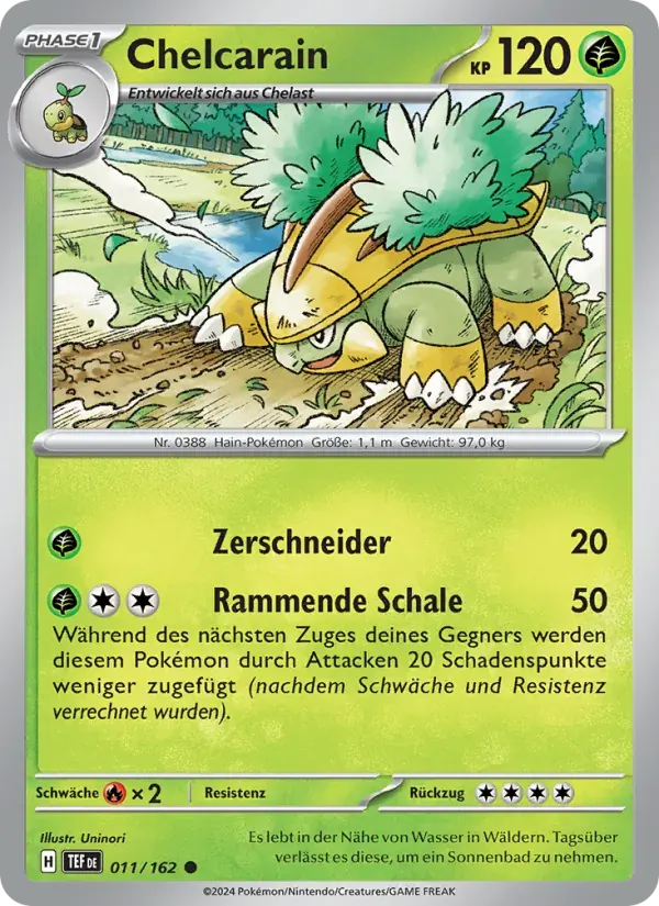 Chelcarain — Gewalten der Zeit 11 German Pokémon card