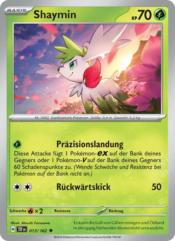 Shaymin — Gewalten der Zeit 13 German Pokémon card