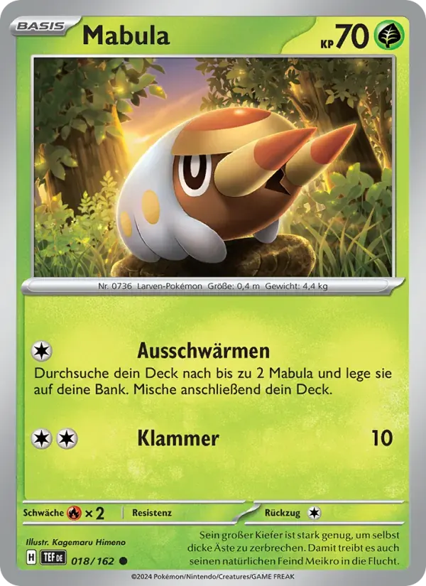 Mabula — Gewalten der Zeit 18 German Pokémon card