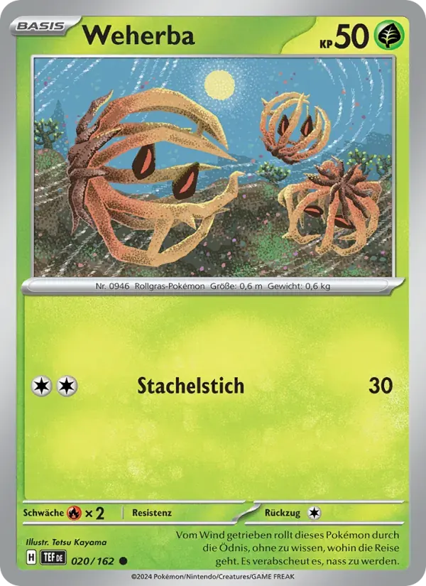 Weherba — Gewalten der Zeit 20 German Pokémon card