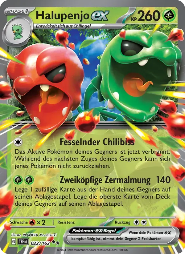 Halupenjo-ex — Gewalten der Zeit 22 German Pokémon card