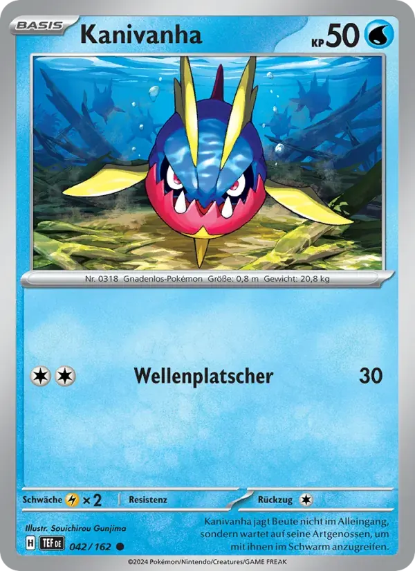 Kanivanha — Gewalten der Zeit 42 German Pokémon card