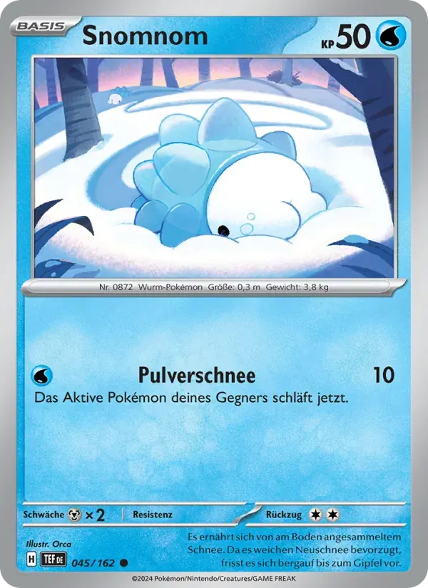 Snomnom — Gewalten der Zeit 45 German Pokémon card