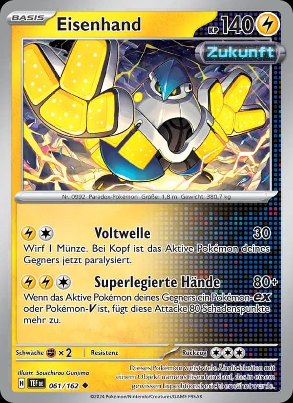 Eisenhand — Gewalten der Zeit 61 German Pokémon card