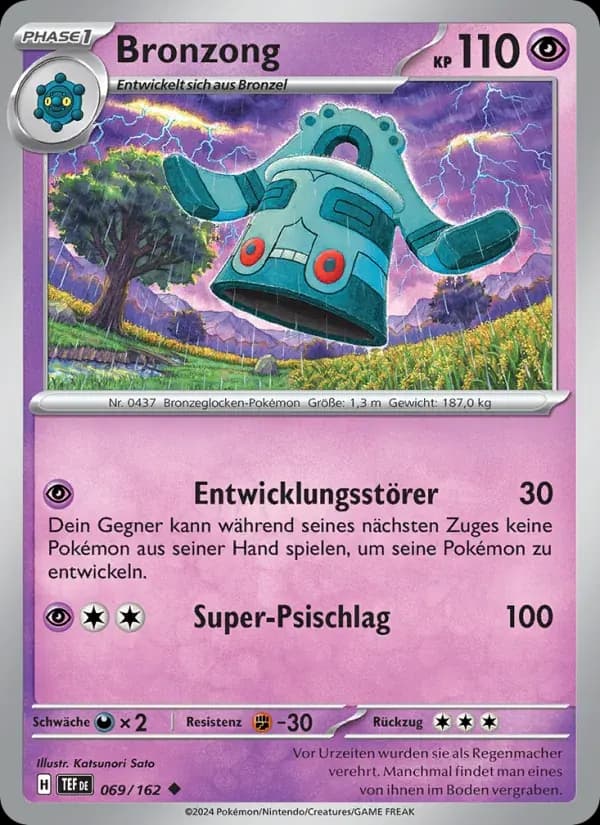 Bronzong — Gewalten der Zeit 69 German Pokémon card