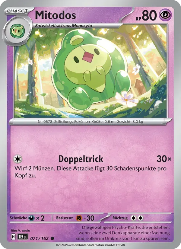 Mitodos — Gewalten der Zeit 71 German Pokémon card