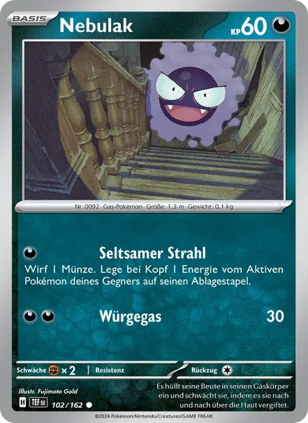 Nebulak — Gewalten der Zeit 102 German Pokémon card