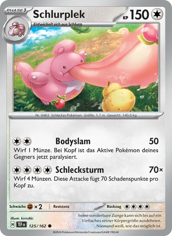 Schlurplek — Gewalten der Zeit 125 German Pokémon card