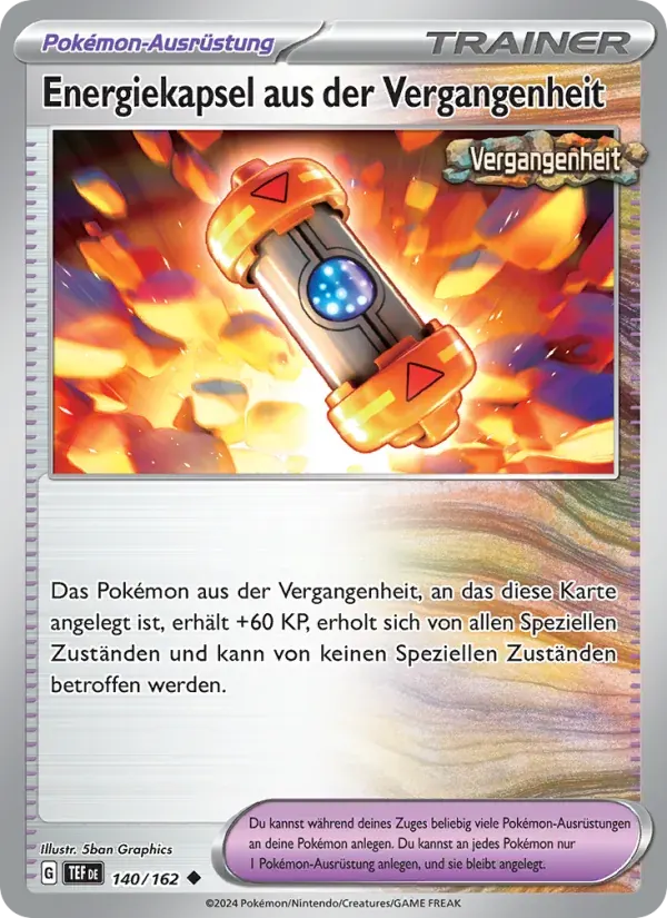 Energiekapsel aus der Vergangenheit — Gewalten der Zeit 140 German Pokémon card