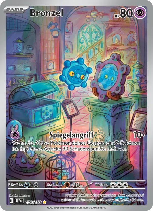 Bronzel — Gewalten der Zeit 170 German Pokémon card