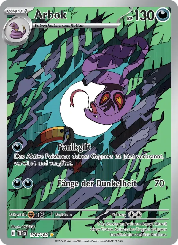 Arbok — Gewalten der Zeit 176 German Pokémon card