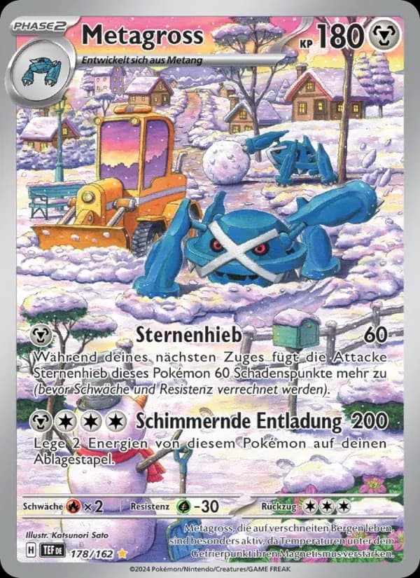 Metagross — Gewalten der Zeit 178 German Pokémon card