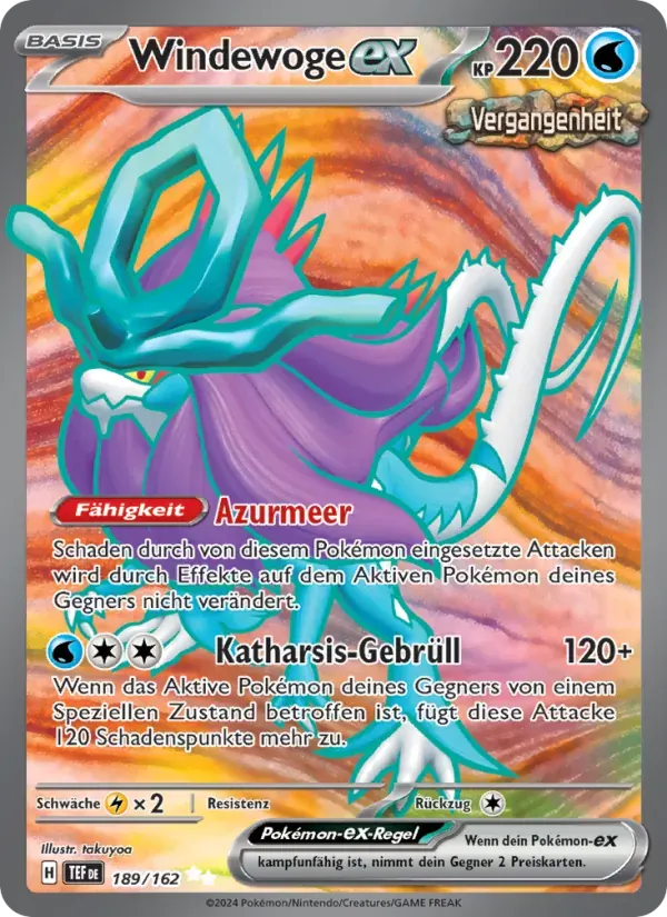 Windewoge-ex — Gewalten der Zeit 189 German Pokémon card