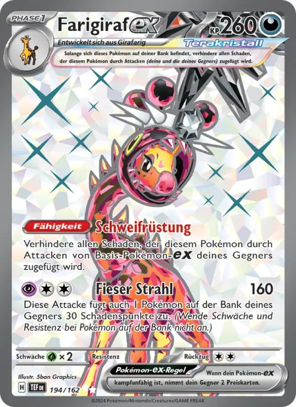 Farigiraf-ex — Gewalten der Zeit 194 German Pokémon card