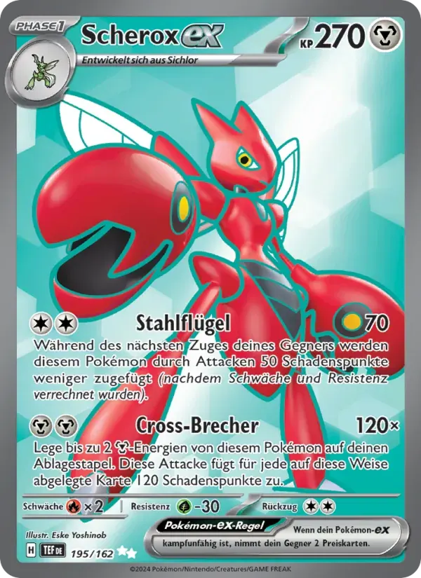 Scherox-ex — Gewalten der Zeit 195 German Pokémon card