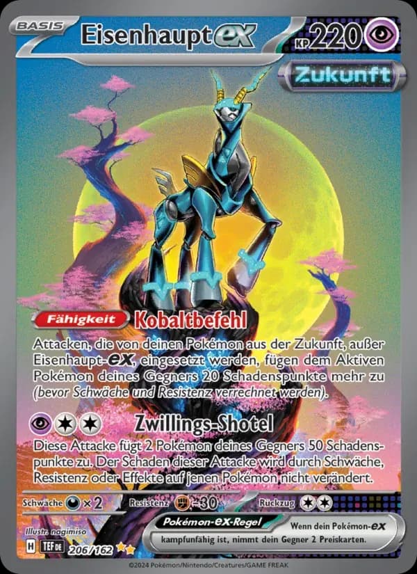 Eisenhaupt-ex — Gewalten der Zeit 206 German Pokémon card
