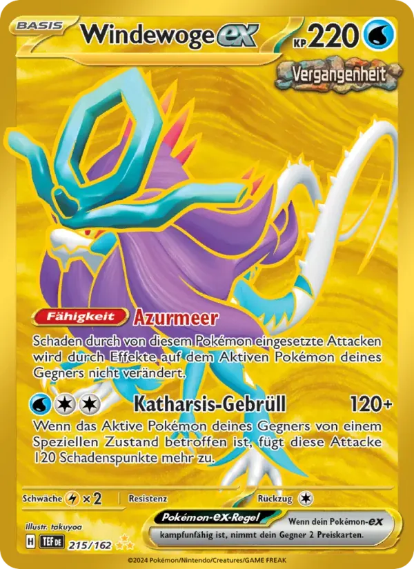 Windewoge-ex — Gewalten der Zeit 215 German Pokémon card