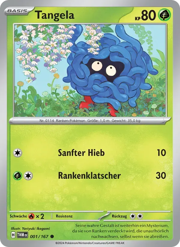 Tangela — Maskerade im Zwielicht 1 German Pokémon card