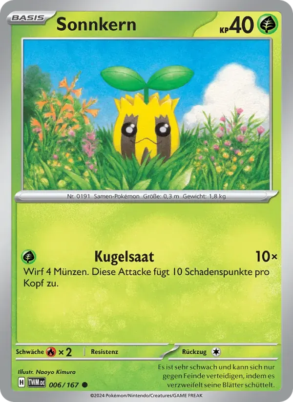 Sonnkern — Maskerade im Zwielicht 6 German Pokémon card