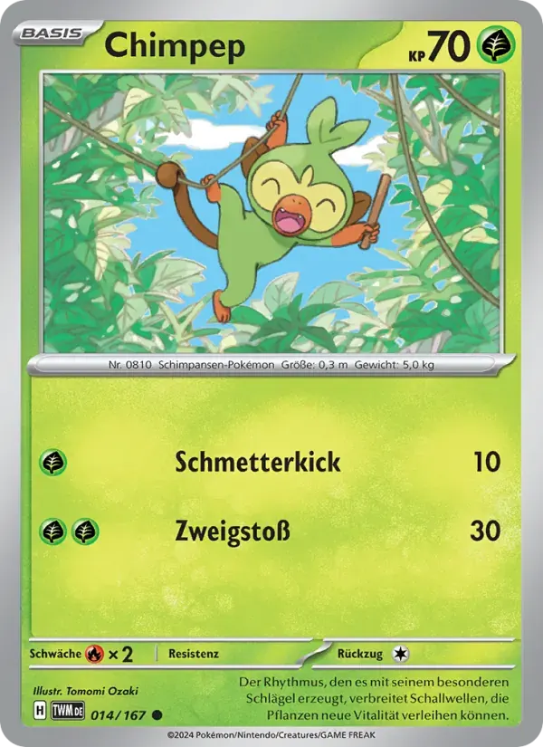 Chimpep — Maskerade im Zwielicht 14 German Pokémon card