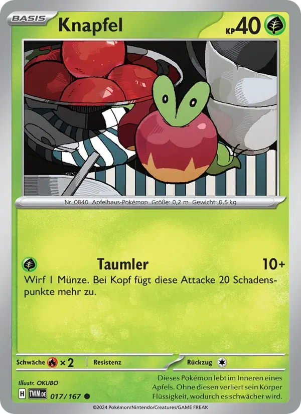 Knapfel — Maskerade im Zwielicht 17 German Pokémon card