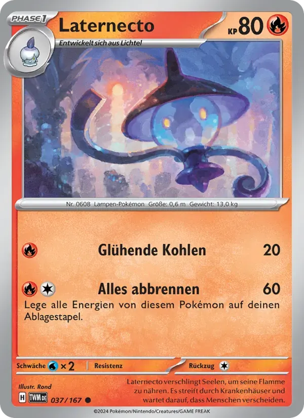 Laternecto — Maskerade im Zwielicht 37 German Pokémon card