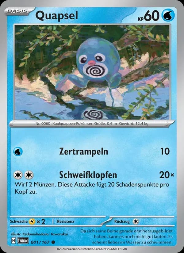 Quapsel — Maskerade im Zwielicht 41 German Pokémon card