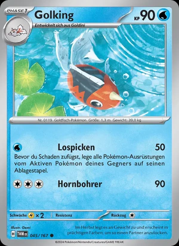 Golking — Maskerade im Zwielicht 45 German Pokémon card
