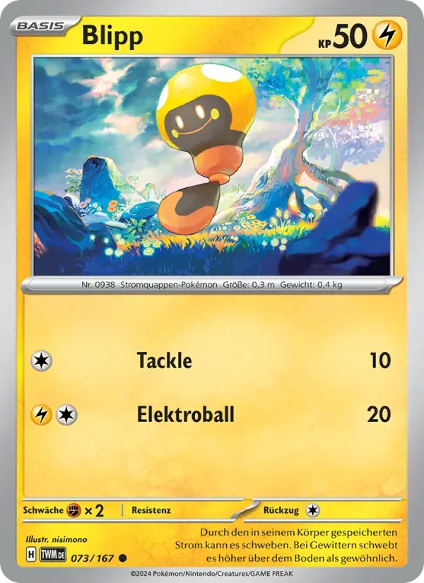Blipp — Maskerade im Zwielicht 73 German Pokémon card