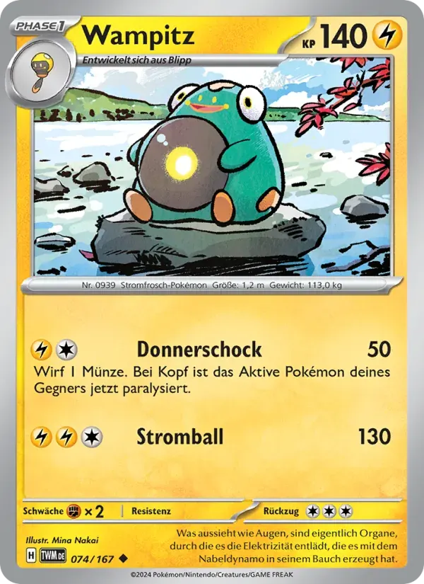 Wampitz — Maskerade im Zwielicht 74 German Pokémon card