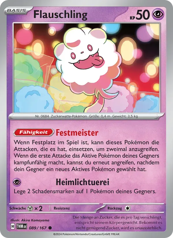 Flauschling — Maskerade im Zwielicht 89 German Pokémon card