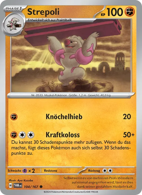 Strepoli — Maskerade im Zwielicht 104 German Pokémon card